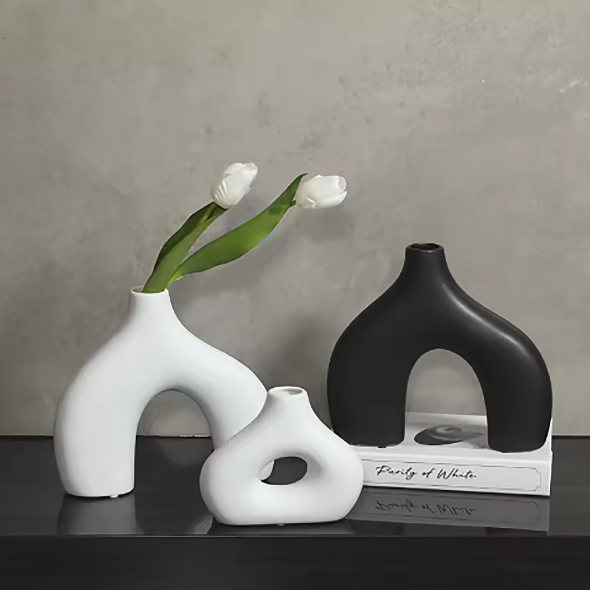 Cutout Vase-White